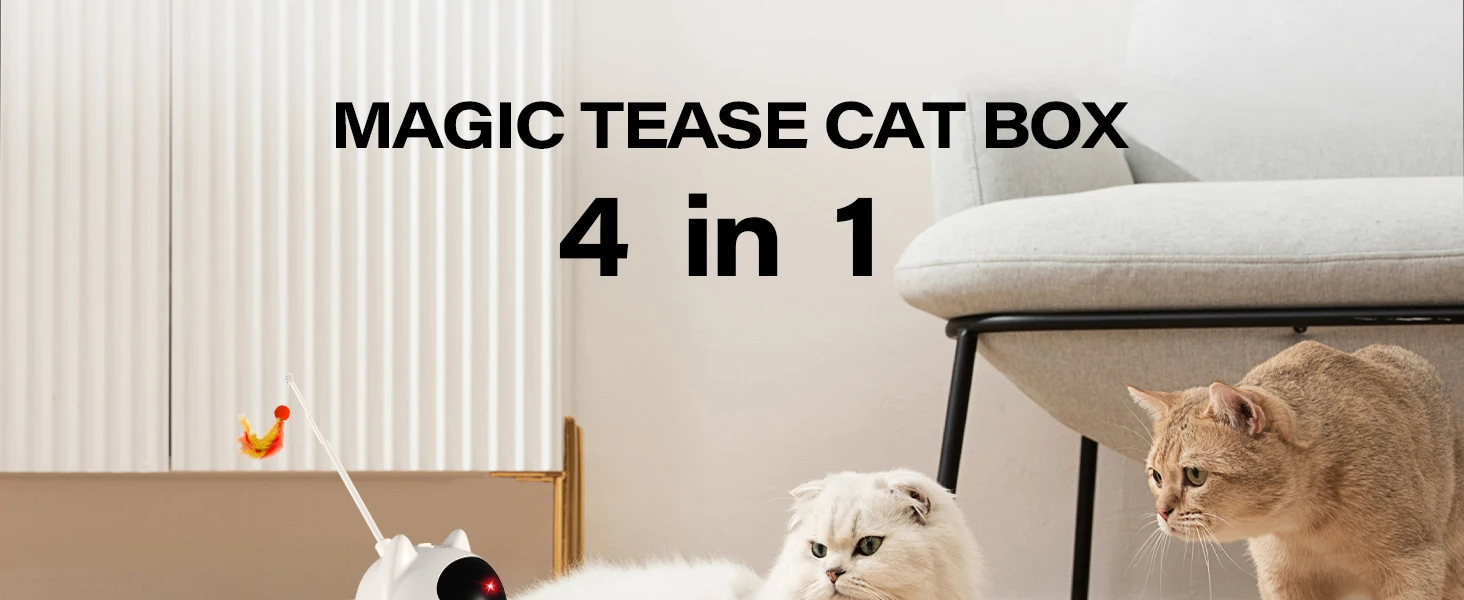 Juguete interactivo ATUBAN 4 en 1 para gatos