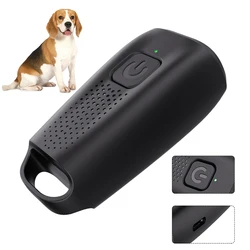 Mini repelente de perros ultrasónico portátil con linterna LED, dispositivo antiladridos recargable por USB, disuasorios ultrasónicos