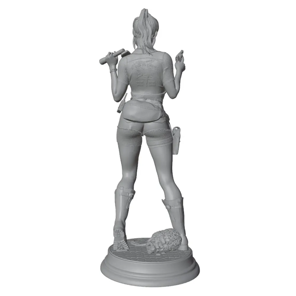 Figura de guerrera femenina en resina 1/24 para pintar a mano, 75mm - imagen 2