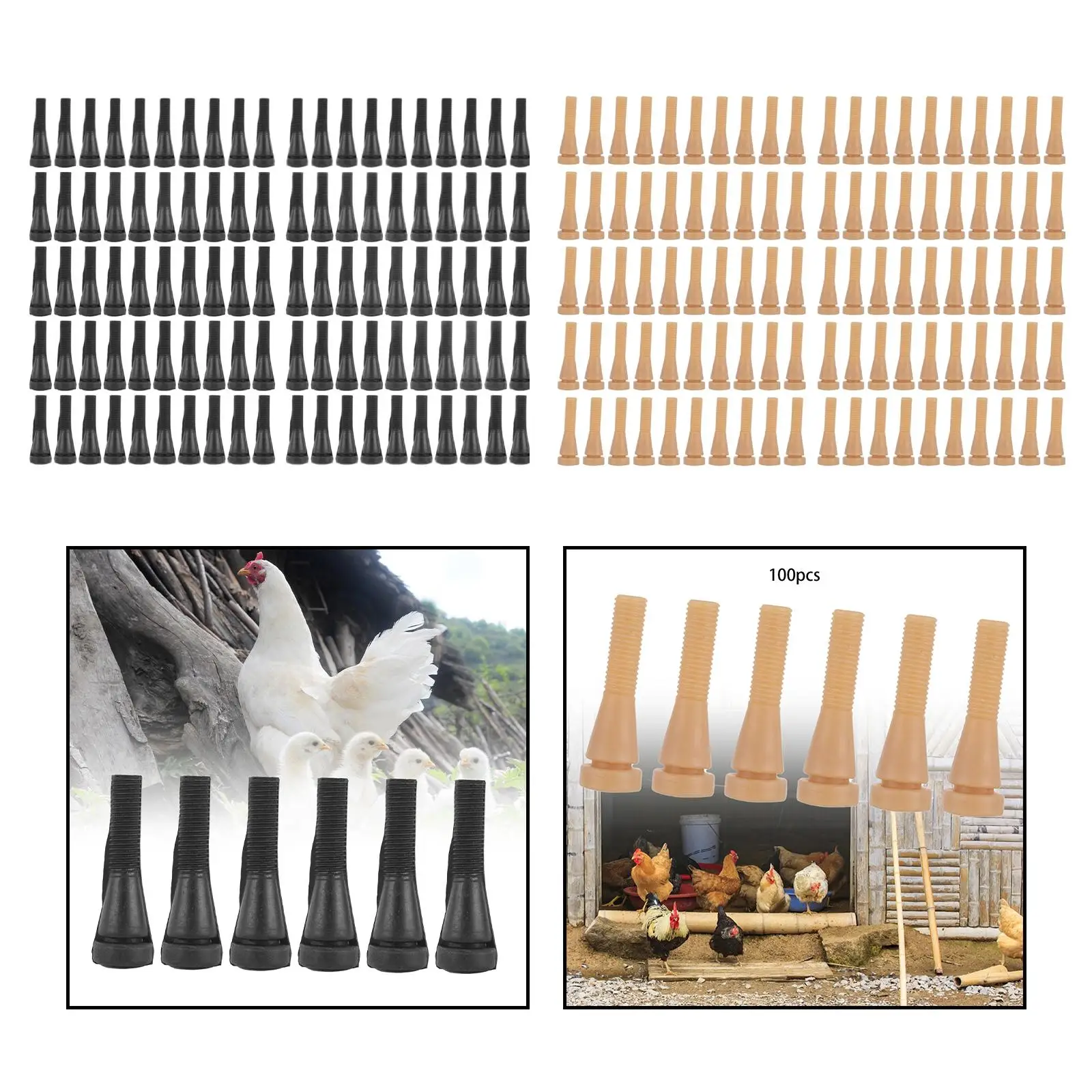 100 Pieces Poultry Hair Removal Stick Auto Machine Parts Small Picker Replacement High Flexibility Chicken Plucking Fingers