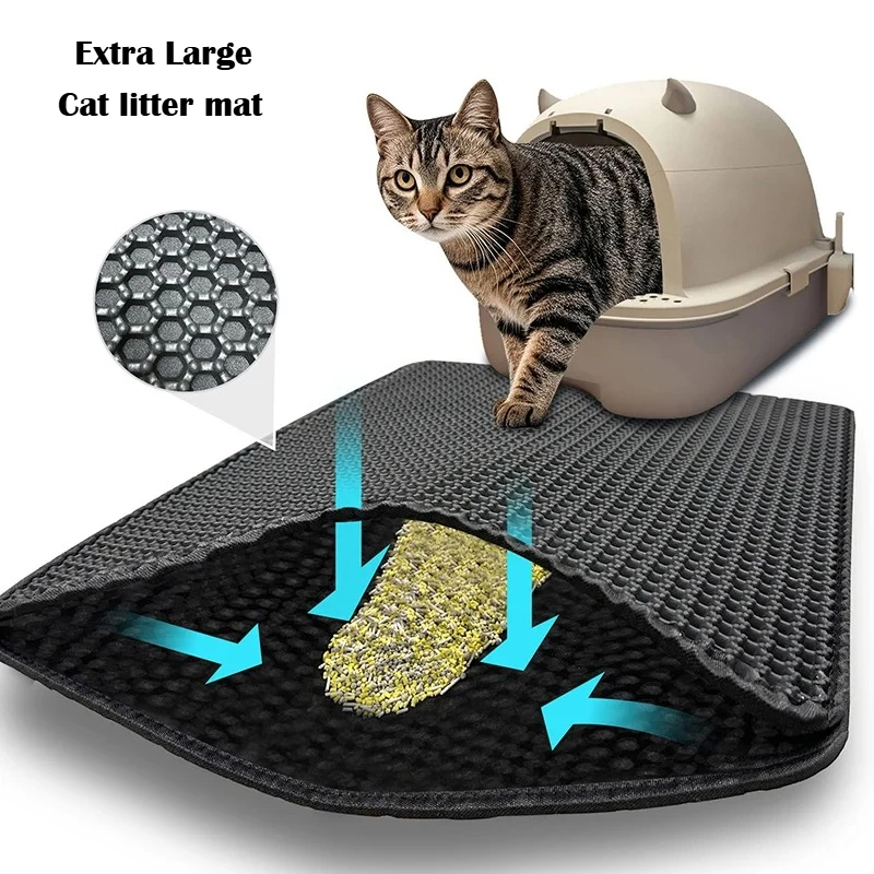 Alfombrilla impermeable EVA para arenero de gato – Doble capa - imagen 3