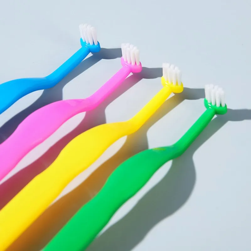 Cepillo de dientes para perros, cepillo de dientes de cabeza pequeña, Cepillo Lateral para limpieza de dientes de perros, cepillos de dientes de pelo suave para perros, suministros para mascotas - imagen 3