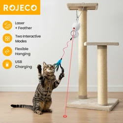 Juguete láser interactivo con pluma retráctil para gatos