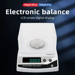 Báscula de balanza con pantalla Digital 300g/0,01g 100g/0,001g 600g/0,01g 2kg/0,01g balanza electrónica de alta precisión para laboratorio