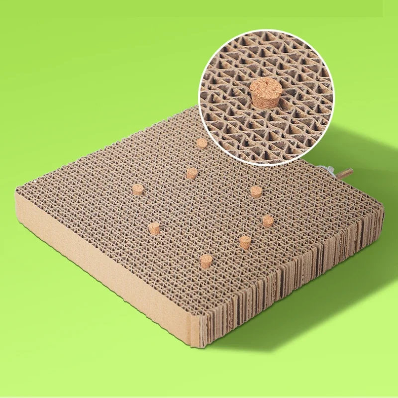 Periquito de papel para pájaros, juguetes para masticar para triturar con corcho, plataforma de percha para loros, juguetes de forrajeo, accesorio para jaula de pájaros pequeños S/L - imagen 4