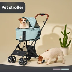 Coche transportín con ruedas para perros y gatos – Ligero y plegable
