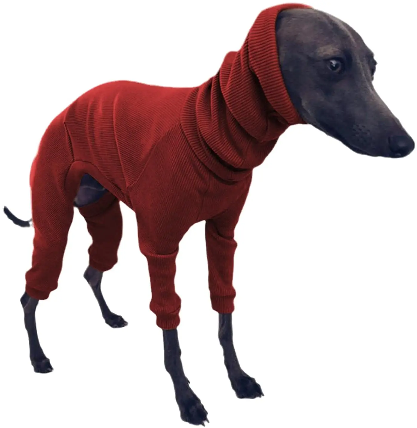 Ropa de galgo italiano Whippet, mono ligero para perros medianos y grandes, pijamas de cuello alto para mascotas, monos para pastor - imagen 3