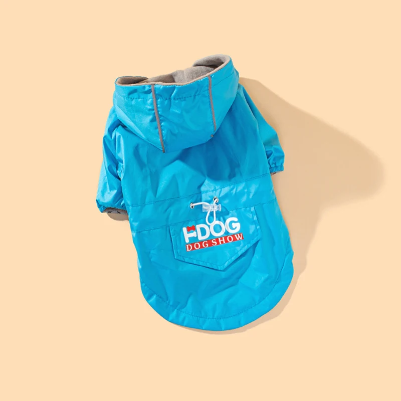 Chubasquero impermeable para perros con sombrero reflectante, chaqueta para perros de algodón Extra, ropa para gatos, ropa para mascotas