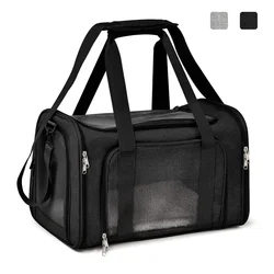 Transportín plegable para perros y gatos pequeños, bolsa de malla
