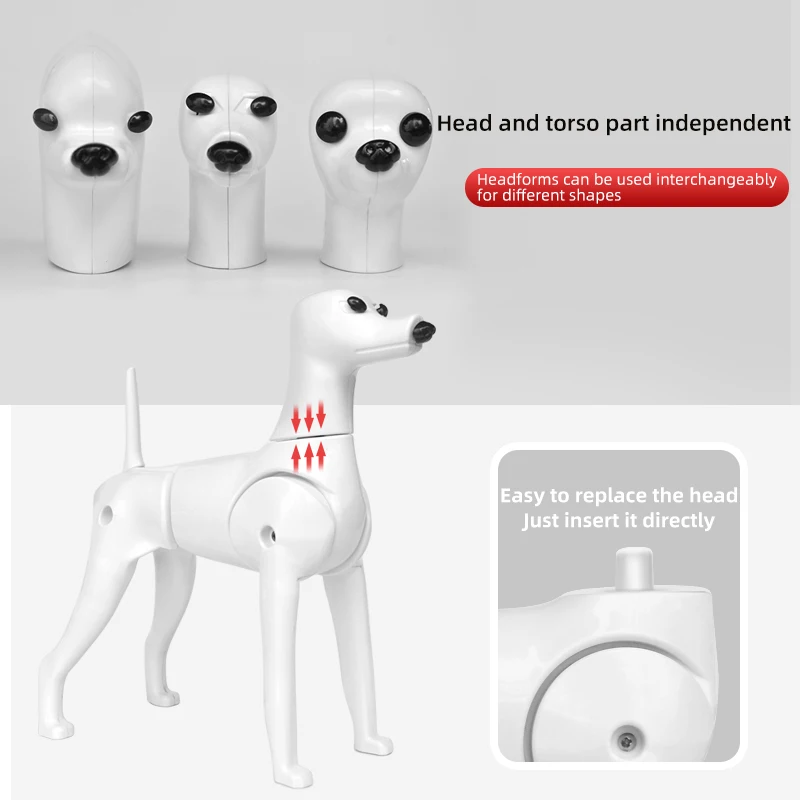 Peluquería para mascotas, modelo de perro falso, nuevo modelo tres en uno, cabeza con forma de caniche, práctica de pelo falso, modelo de perro para el cuidado