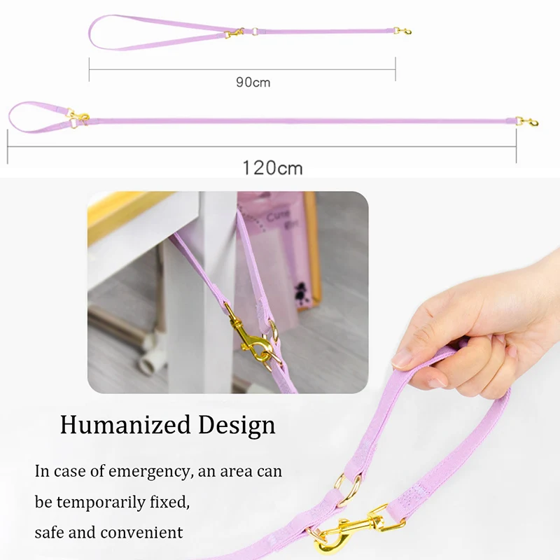 El más nuevo juego de arnés y correa para perros pequeños, arneses ajustables para mascotas, Chihuahua, caniche, Bichon, accesorios para gatos - imagen 5