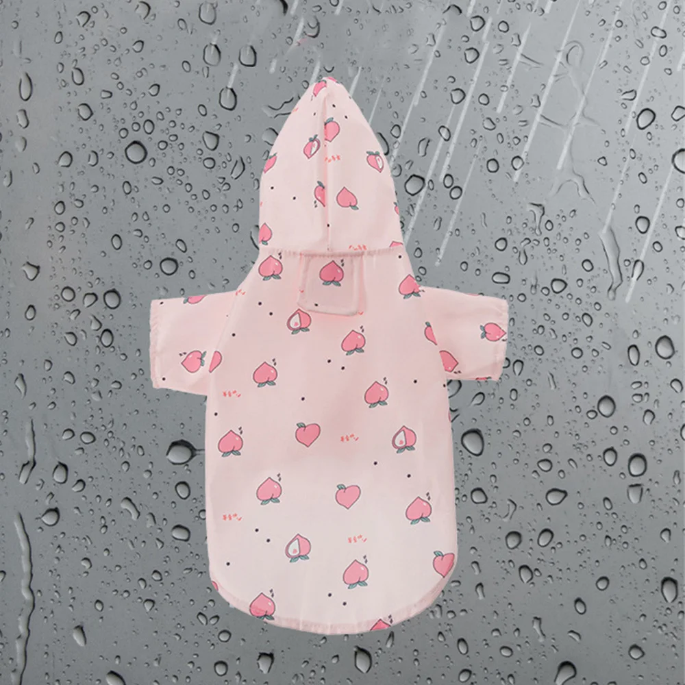 Chubasquero con estampado de dibujos animados para perros pequeños, ropa impermeable para mascotas, chubasquero para cachorros y Pomerania, chubasquero para perros - imagen 3