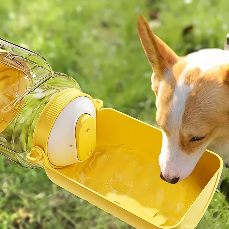 Botella de agua para perros de gran capacidad, dispensador de comida para mascotas plegable para exteriores, suministros para mascotas para perros pequeños, medianos y grandes - imagen 2