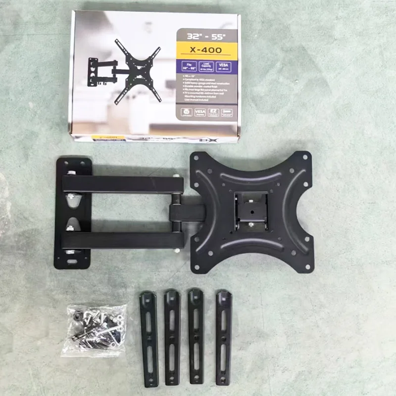 Soporte de montaje en pared para Monitor de TV de movimiento completo, brazos articulados, rotación de extensión de inclinación giratoria para la mayoría de televisores curvos planos de 10-32 pulgadas