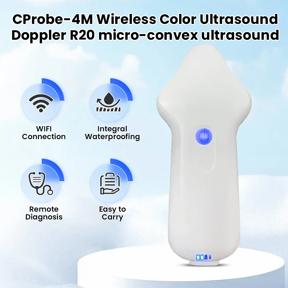Sonda de ultrasonido inalámbrica para ojos, Doppler ultrasónico de color, uso para oftalmología, neonatología, mascotas pequeñas
