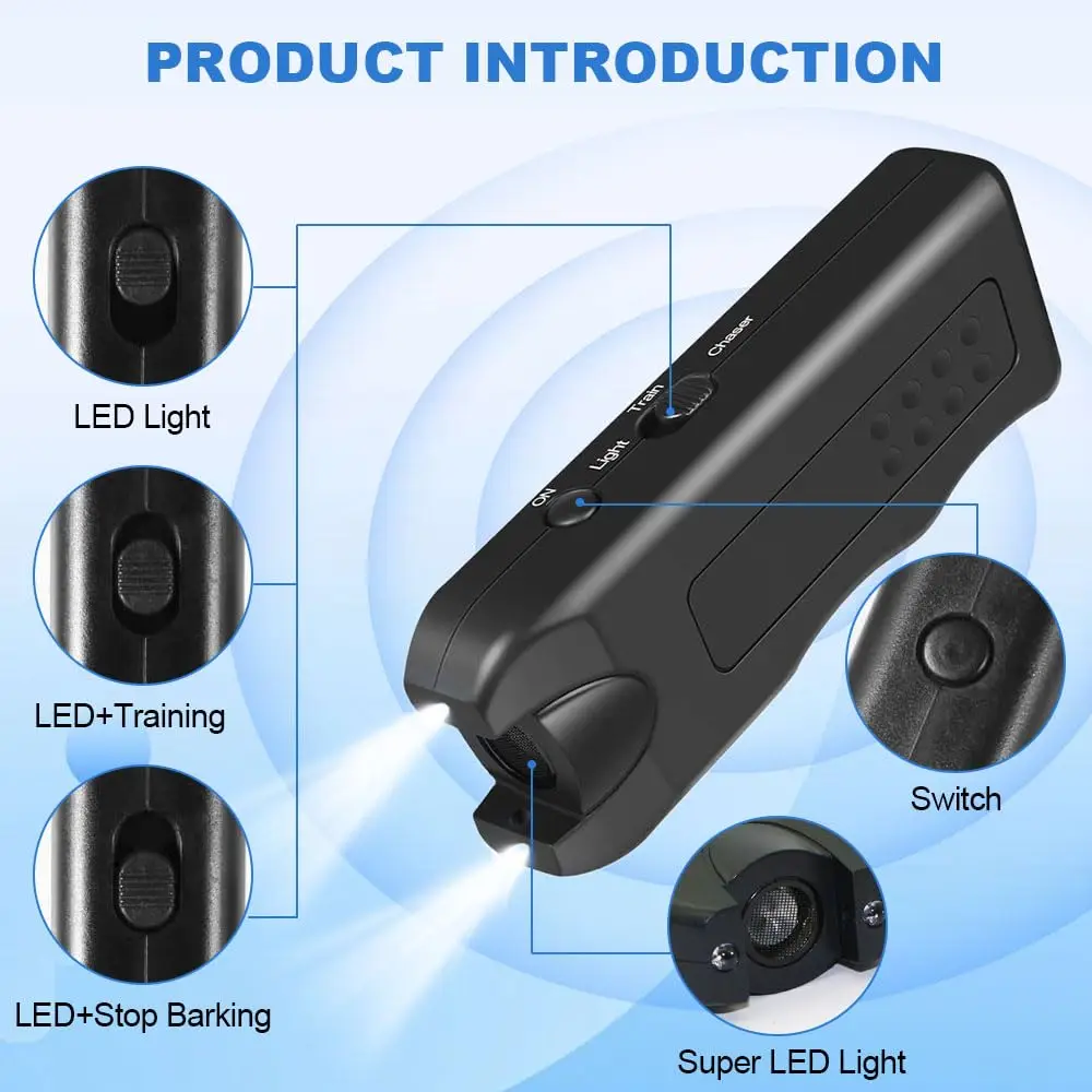 Repelente ultrasónico para perros, nuevos dispositivos disuasorios de corteza de perro, dispositivo antiladridos para perros, repelente de perros, detergente ultrasónico para corteza de perro 2024 - imagen 3