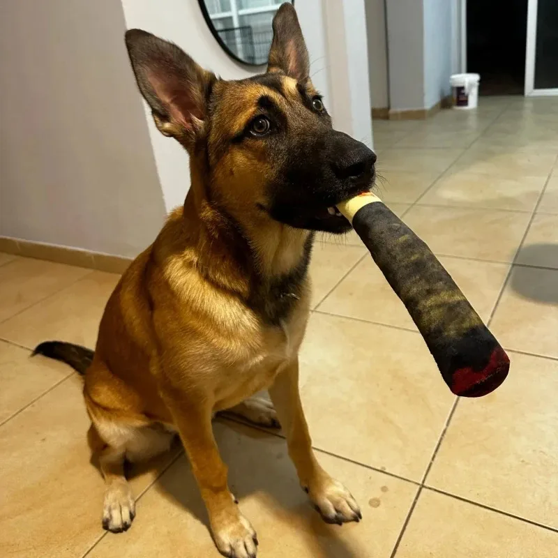 Juguetes interactivos para cachorros con sonido de articulación de perro, cigarro para perros pequeños y resistentes, juguete indestructible de peluche para masticar, juguetes para morder para mascotas - imagen 3