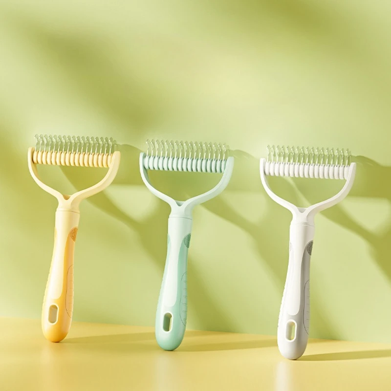 Peine para perros, cepillo de acero inoxidable para perros, peines de doble cara para pelo de gato, removedor de pelo para mascotas, cuchillo de aseo para mascotas, cepillo para perros - imagen 4