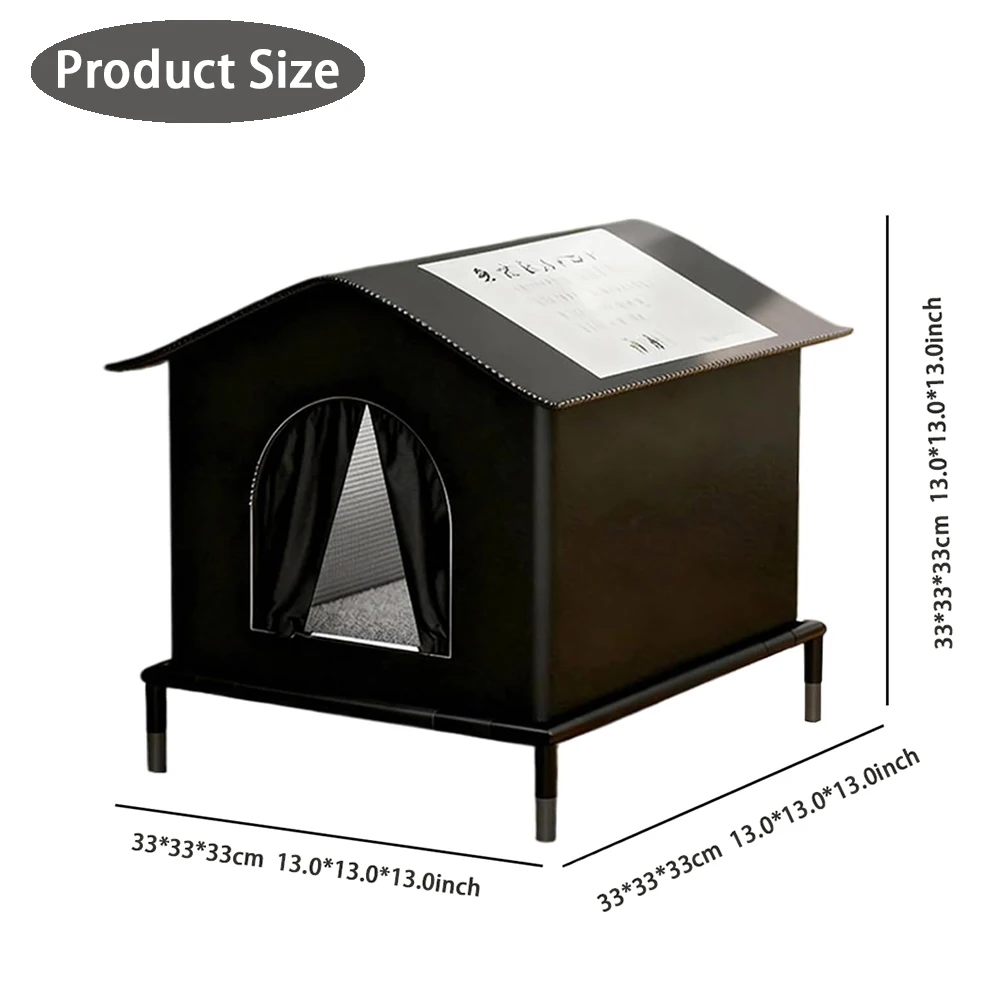 Casa aislada para gatos gran capacidad interior/exterior – Impermeable - imagen 4