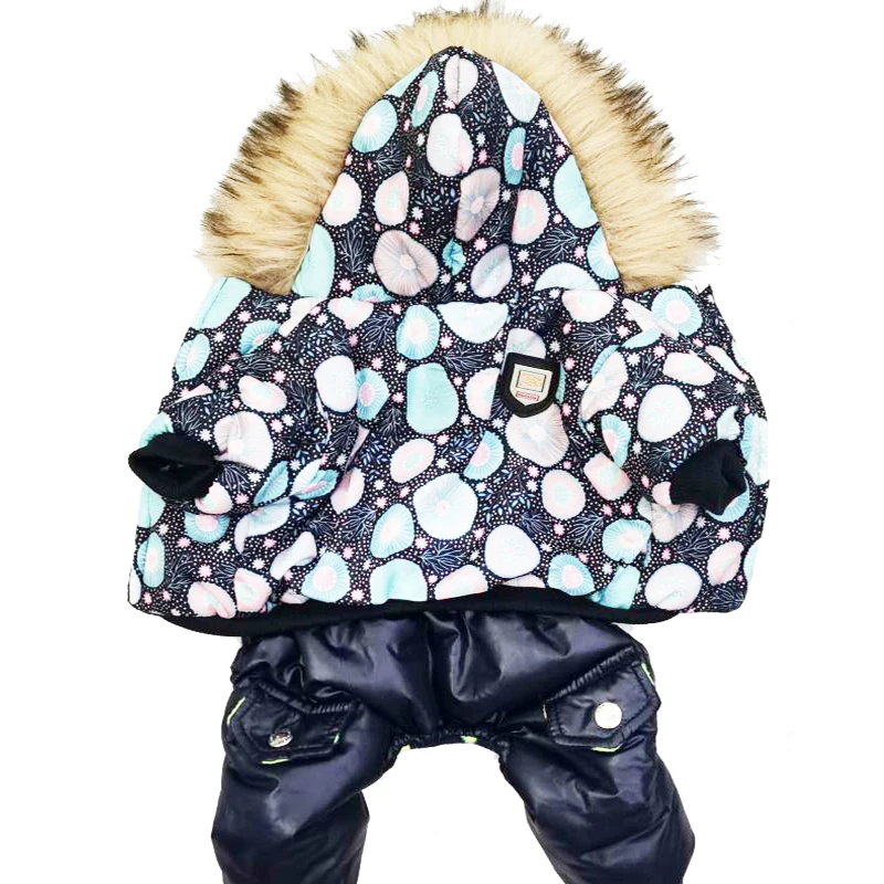 Ropa de invierno para mascotas, abrigo cálido de tres capas, mono grueso para mascotas, chaqueta para cachorros, abrigo con capucha para perros y gatos - imagen 4