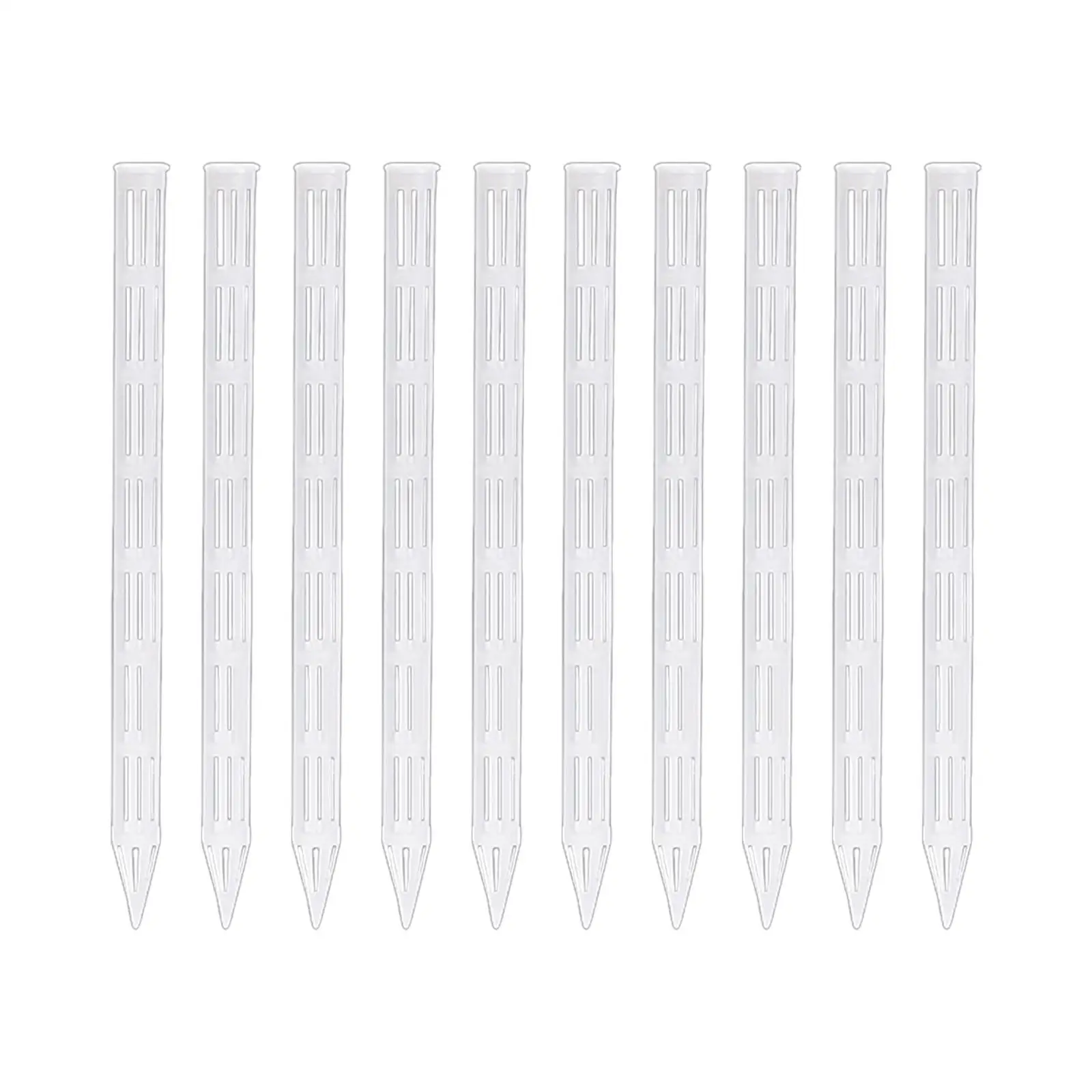 10 Pieces Reusable Professional Pots Soil Aeration Stakes Air Tubes 1.5x25cm Transparent