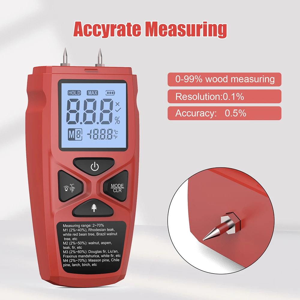 Medidor de humedad digital LCD para casa – Ideal gatos y perros - imagen 2
