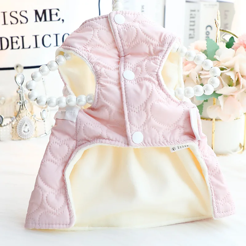 Abrigo para mascotas con falda de burbujas, con diseño en forma de corazón tutú, ropa para cachorros malteses, disfraz para perros pequeños, Invierno - imagen 3