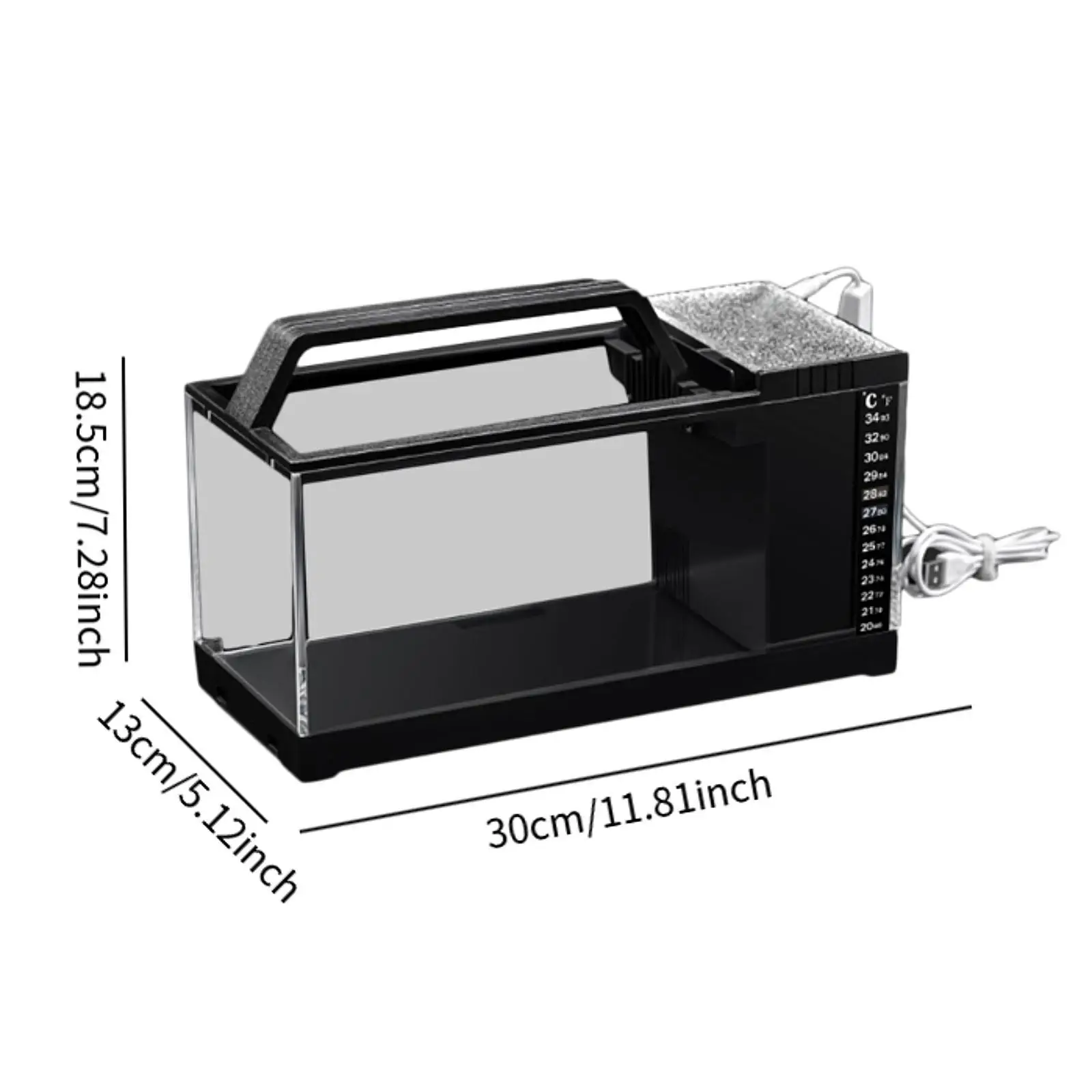 Micro Landscape Fish Tank Sturdy Mini Fish Tank for Tabletop Household Decor