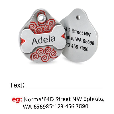 Etiqueta de identificación de perro personalizada, placa de identificación personalizada para mascotas, etiquetas de moda para perros, colgante, nombre grabado gratis, dirección, número de teléfono. para perros Collar Pug - imagen 3