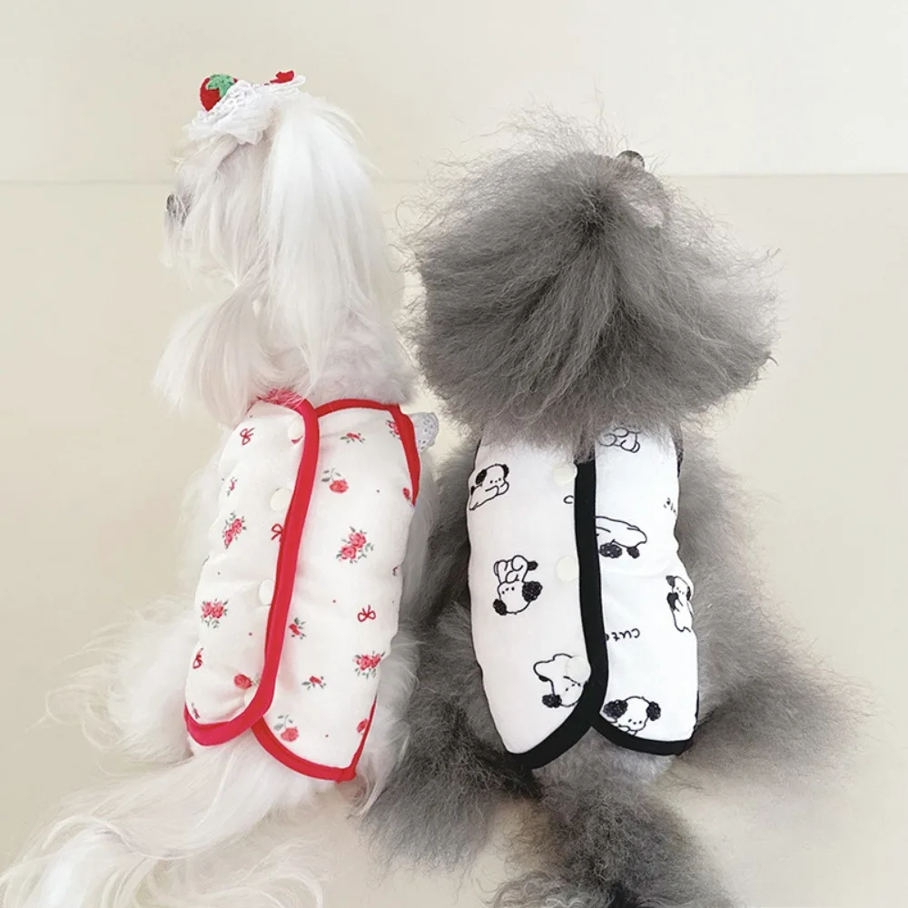 Ropa de otoño e invierno para perros y gatos, mangas voladoras de felpa, bolsa para el hogar, ropa de cuatro patas para el vientre, pijamas para perros, ropa para cachorros