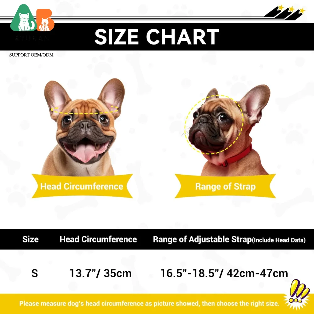 Casco para perro ATUBAN con gafas transparentes anti-UV, casco de motocicleta para perros pequeños con orificios para las orejas, casco de ciclismo desplegable, sombrero ajustable - imagen 3