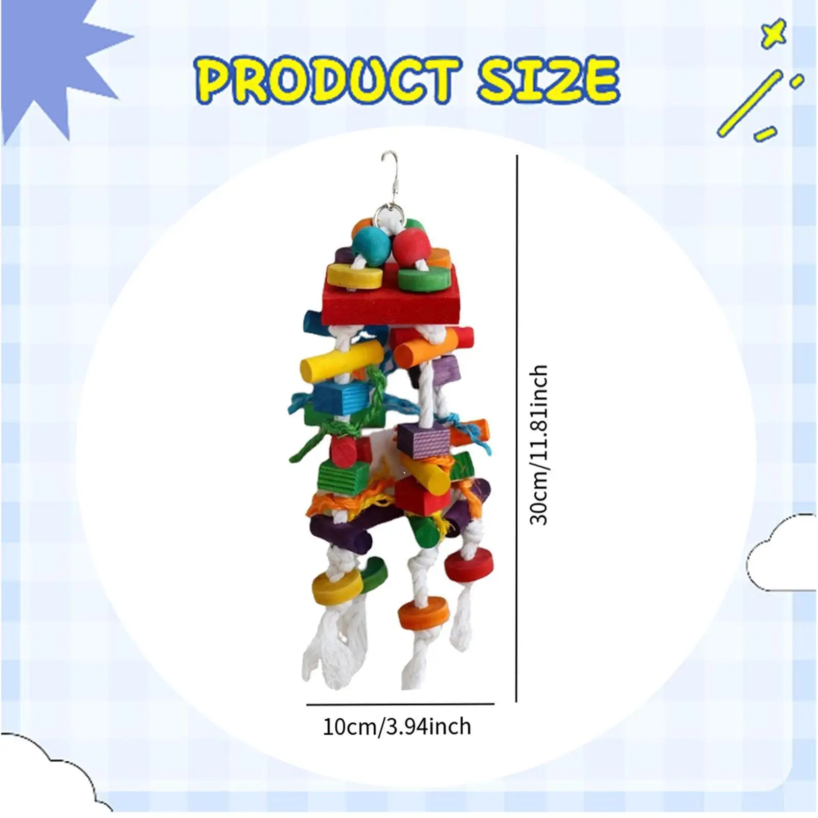 Parrot Toy Cage Accessory Unique Pet Supplies Perch Stand Parrot Toy for Parakeet Budgies Finches Small Birds Cockatiels