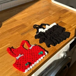 Chaleco navideño de peluche para perros Maltés con correa incluida