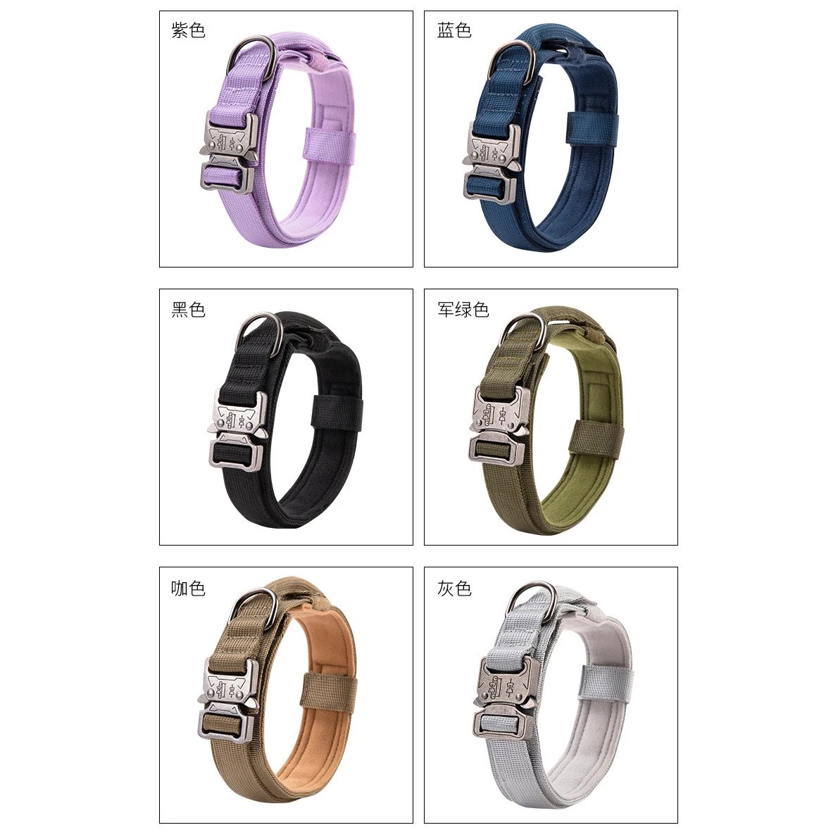 Collar para perro acolchado de alta resistencia, suministros para mascotas, Collar de entrenamiento ancho fuerte con mango para perros medianos y grandes - imagen 2