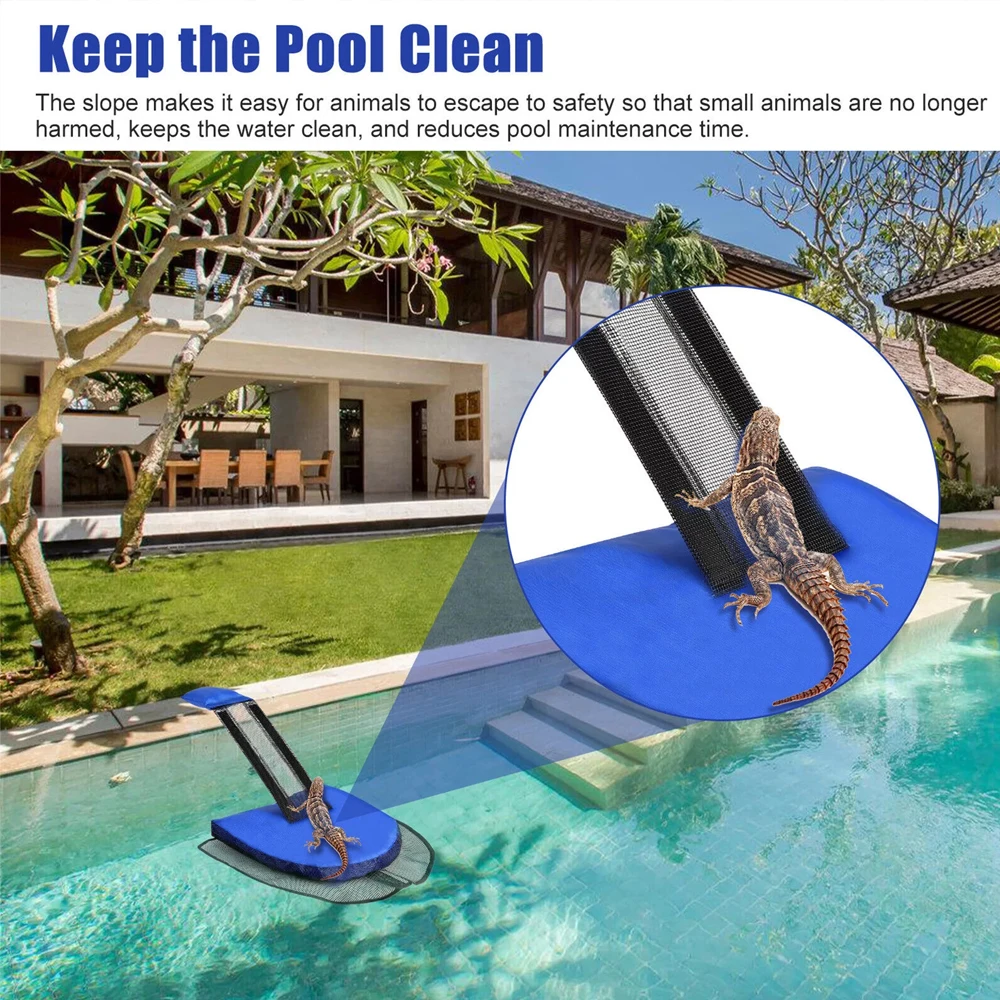 Alfombra de red de Escape para piscina, animales pequeños, ranas, canal de Escape para ahorrar ranas, pájaros, ahorro de animales, rampa de Escape para piscina, 1 ud. - imagen 3