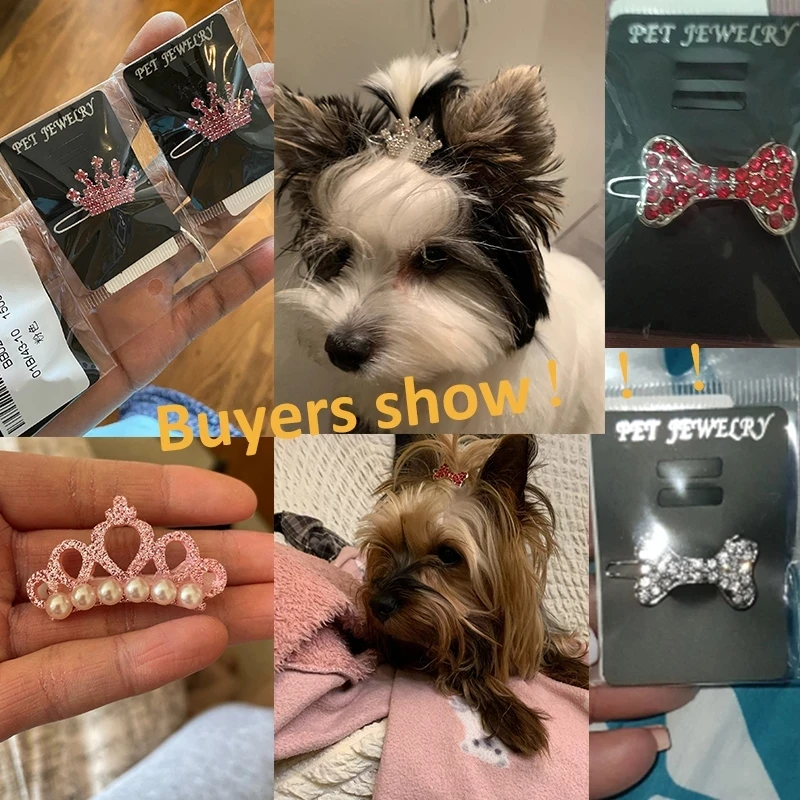 Preciosos suministros ostentosos para perros, pinzas para el cabello ostentosas para perros, accesorios para cachorros y mascotas, horquilla para mascotas, pinzas para el cabello bonitas para el cuidado del cabello de mascotas - imagen 4