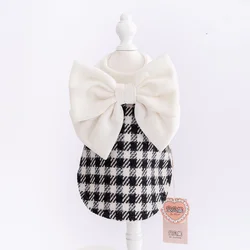 Traje formal de tweed a cuadros para perros pequeños
