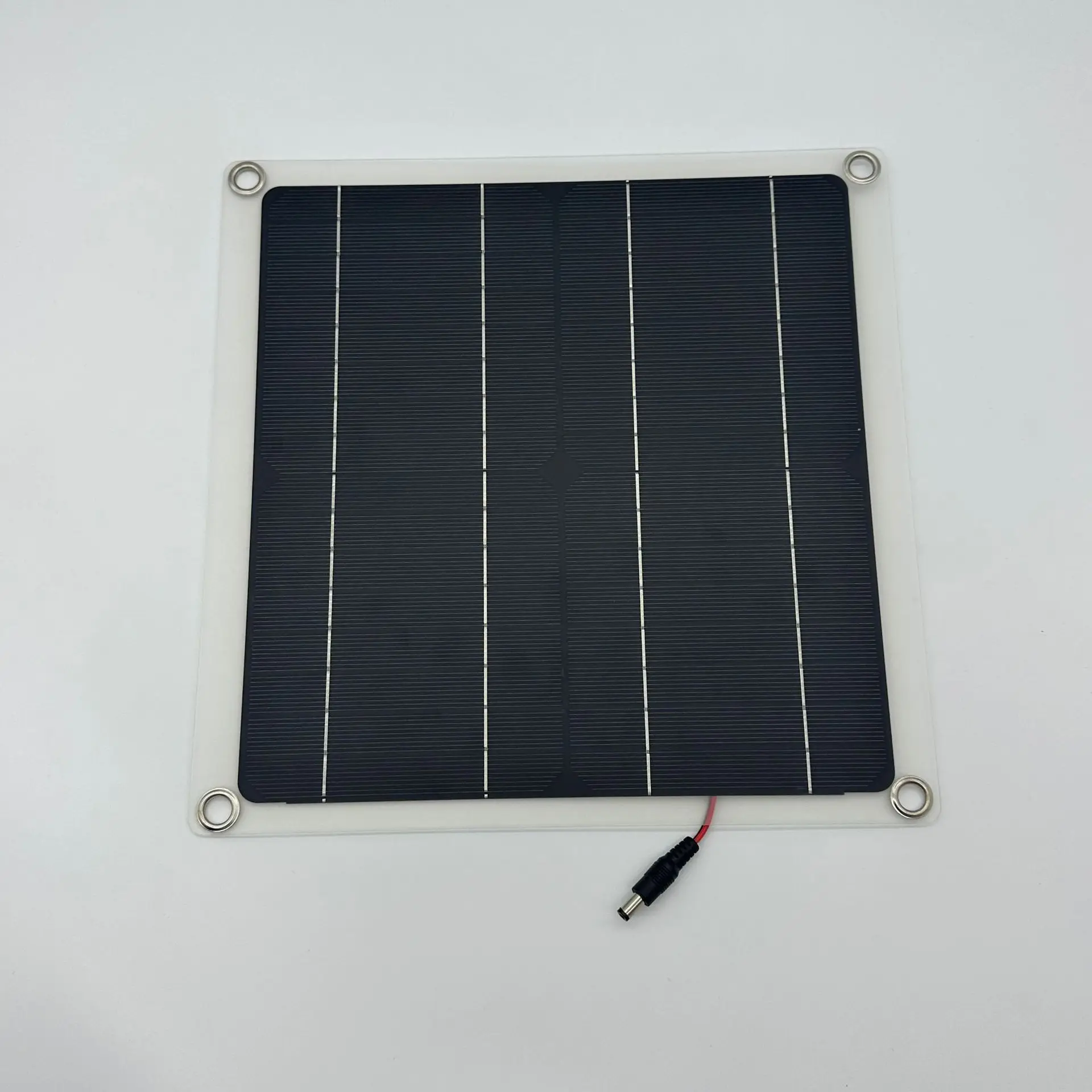 Panel Solar de 100W, ventilador de chasis de ventilación redondo de 10 pulgadas, ventilador de ventilación de escape para casa, productos para mascotas en blanco y negro