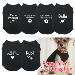 Camiseta negra personalizada para perro – Ropa de verano