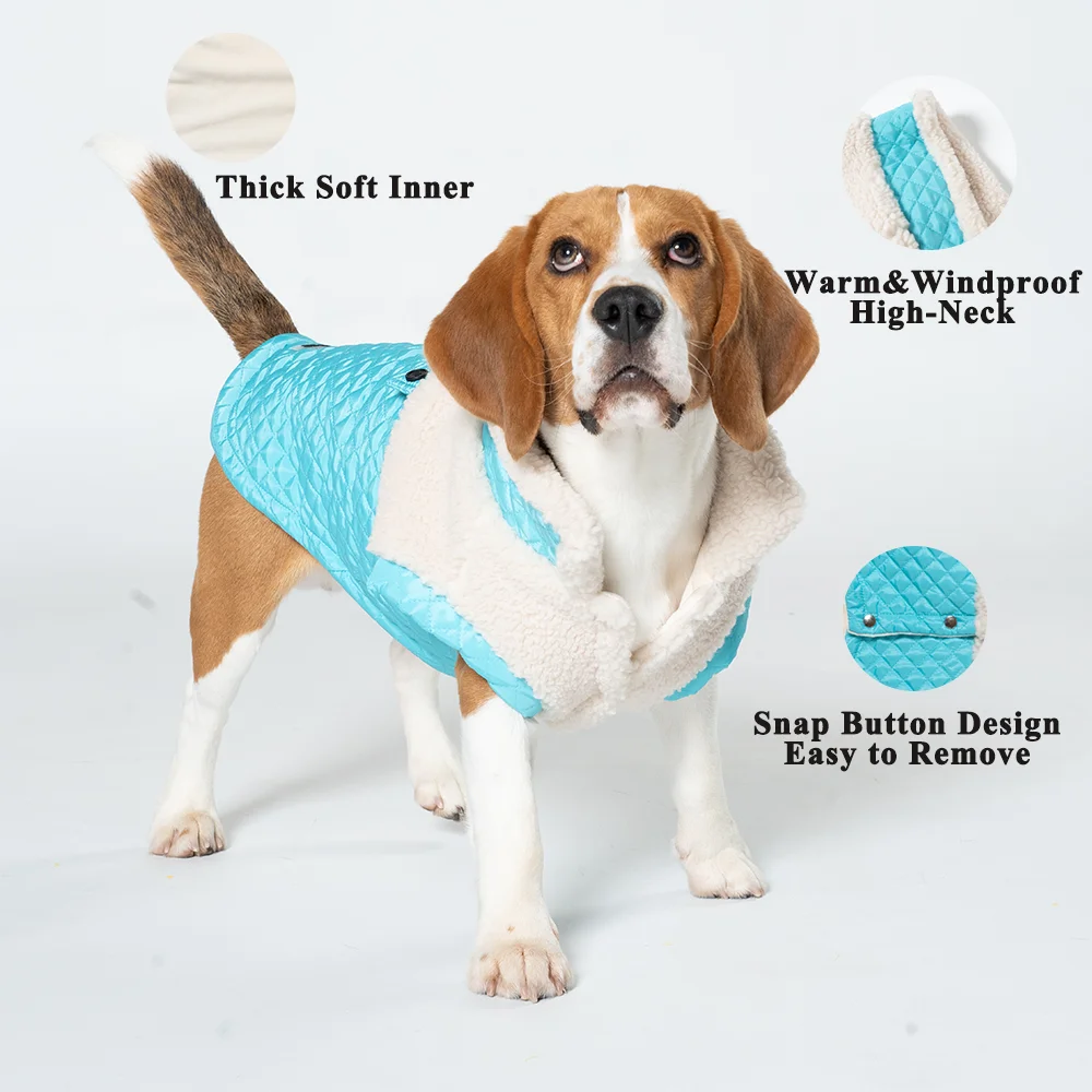 Abrigos para mascotas para perros, ropa acolchada de invierno para cachorros, chaqueta para mascotas al aire libre, ropa para perros pequeños y grandes para medianos - imagen 3
