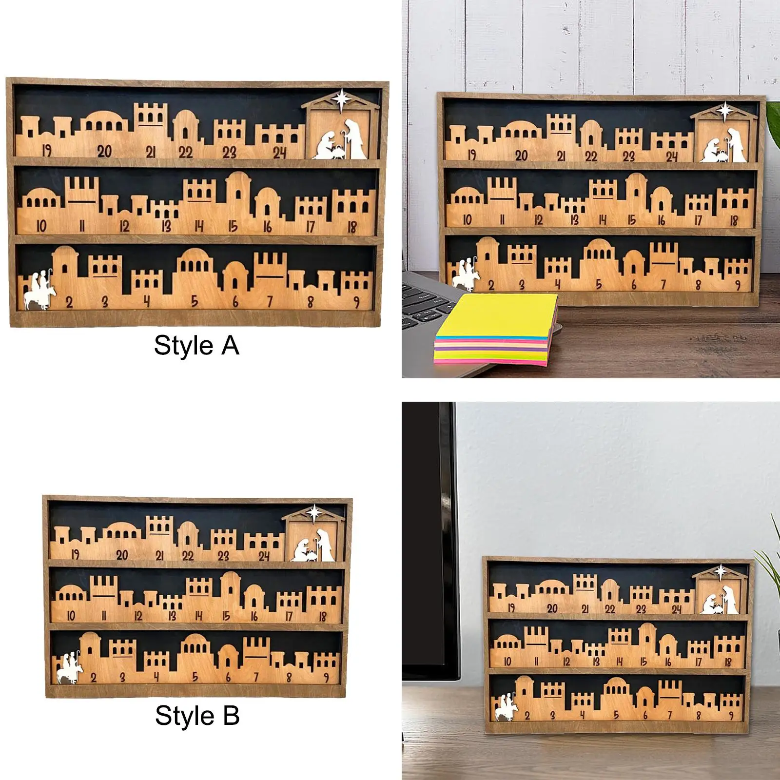 Christmas Vacation Advent Calendar Home Decor Nativity Advent Calendar 2024 for Holiday Birthday Xmas Festival Family Friends