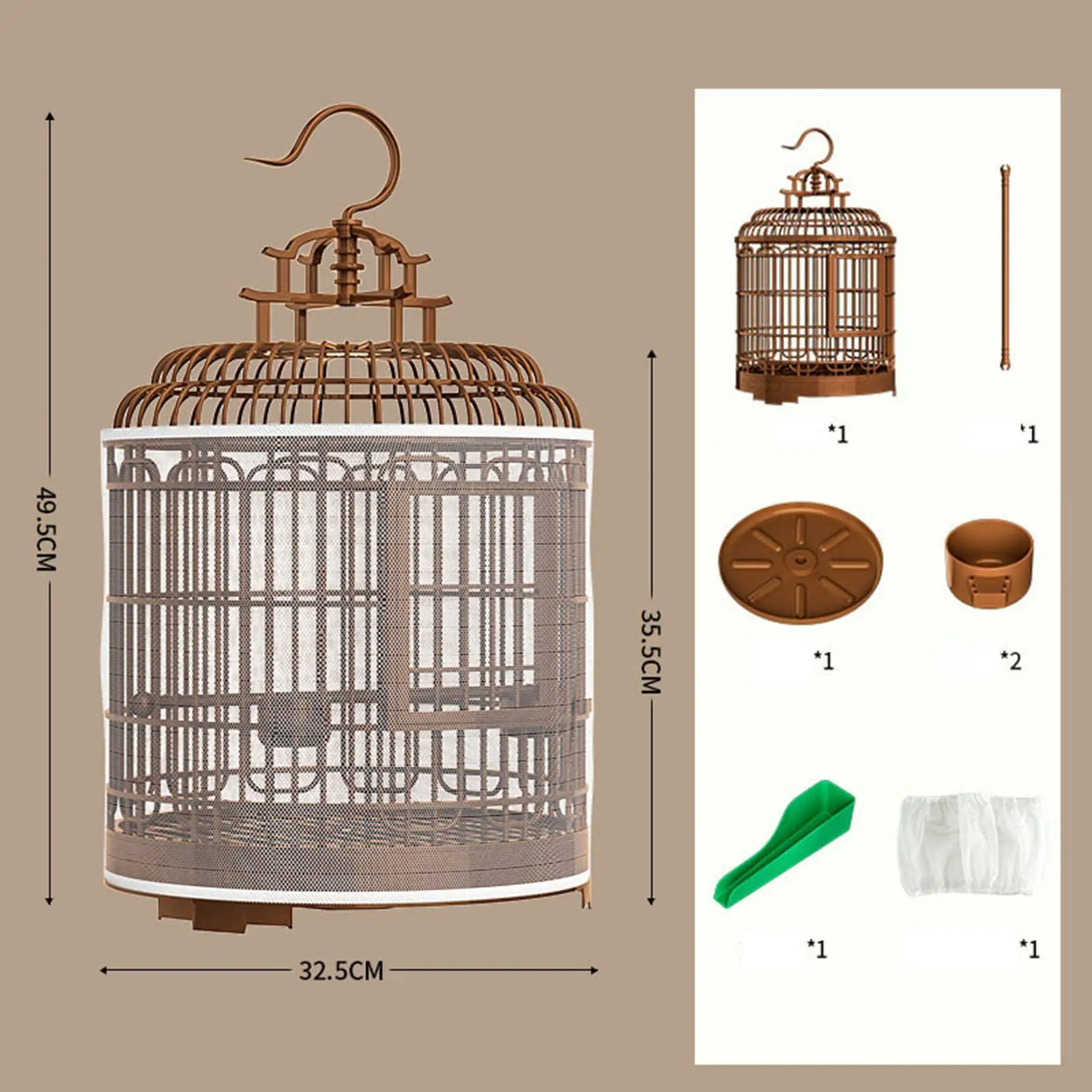 Luxury Bird Cage Parrot Stand Cage Large Parakeet Cage Parrot Birdcage for Macaw Cockatoos African Grey Lovebirds Small Birds Luxury Bird Cage Parrot Stand Cage Large Parakeet Cage Parrot Birdcage for Macaw Cockatoos African Grey Lovebirds Small Birds