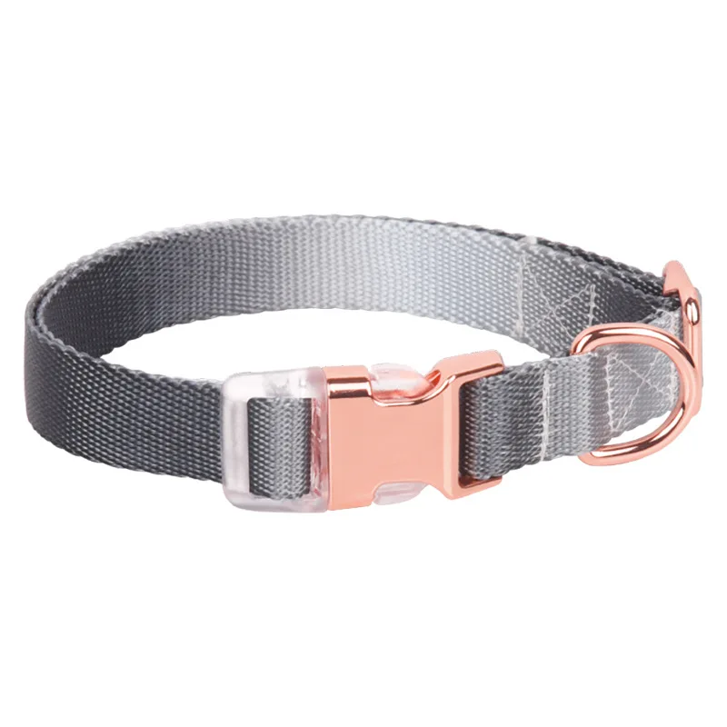 Collar de nailon ajustable colorido para perros, collar para mascotas de moda degradado para perros y gatos pequeños, medianos y grandes, accesorios para mascotas