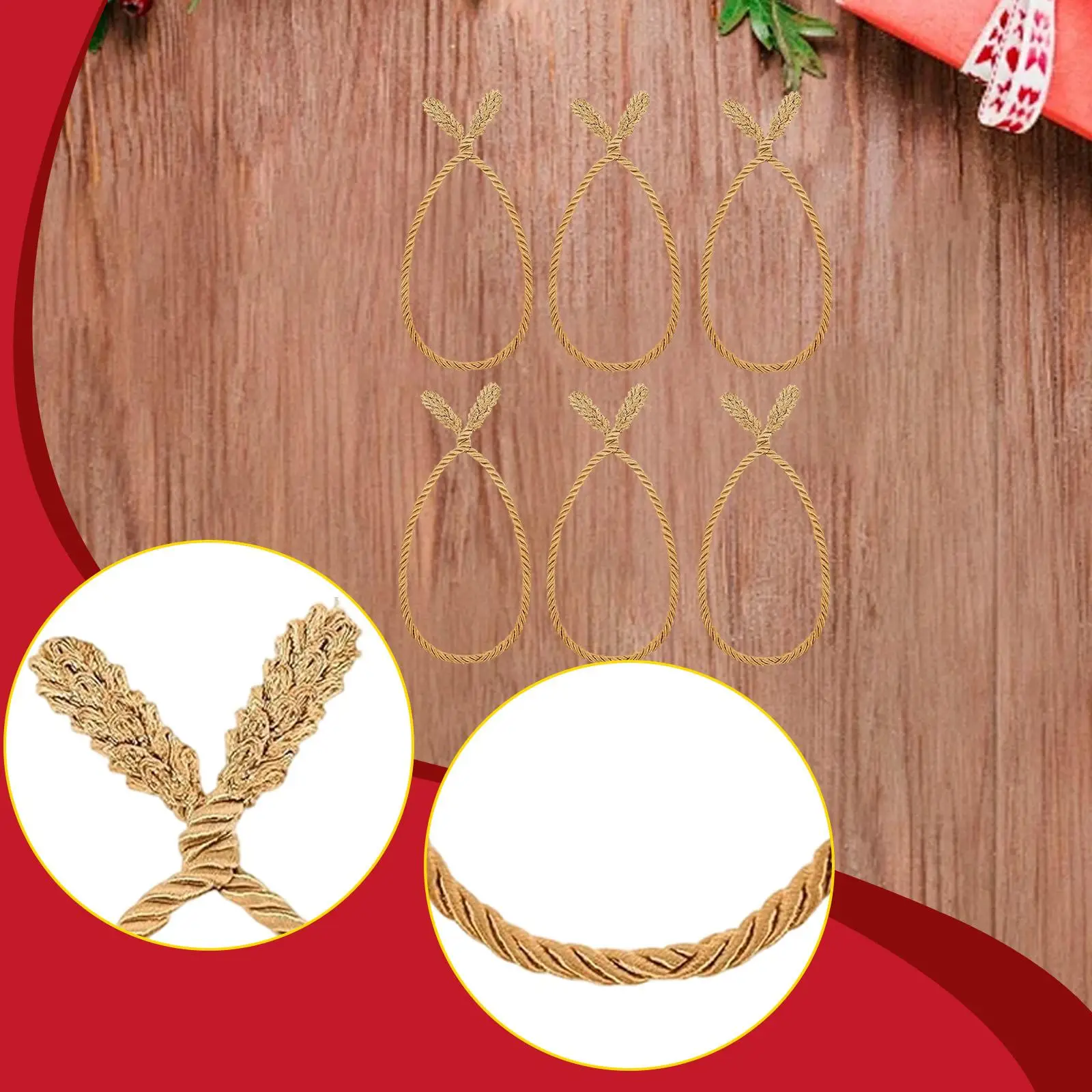 6 Pieces Garland Ties Ornaments Attachments Easy to Use Durability Christmas Garland Twist Ties for Wreaths Stairway Railing