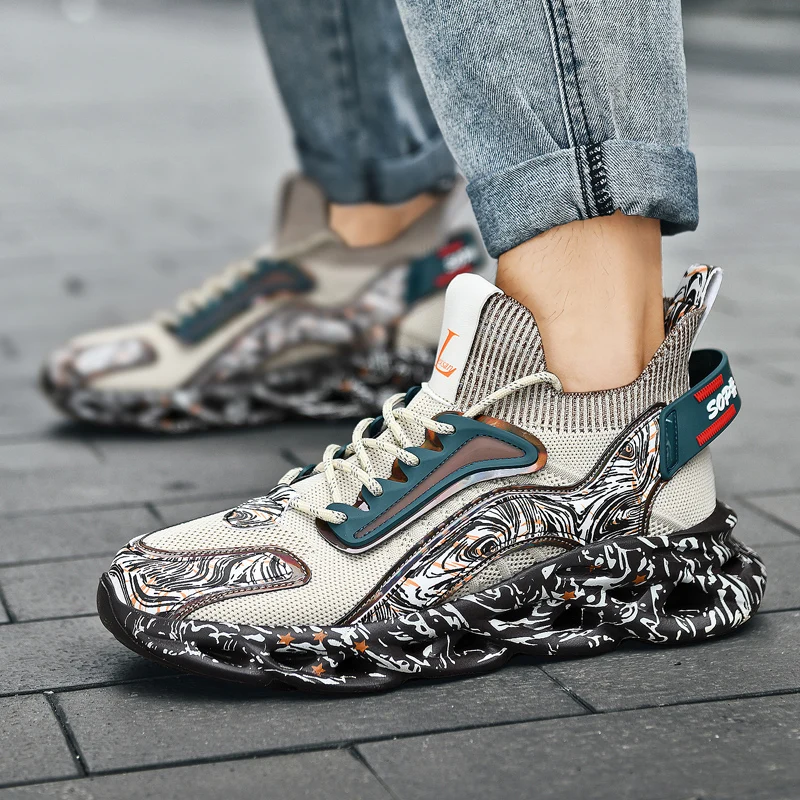 Nuevas zapatillas de deporte para hombre, zapatos informales para hombre, zapatillas de deporte de lujo para hombre, zapatos transpirables de carrera, mocasines de moda, zapatos para correr para hombre - imagen 2