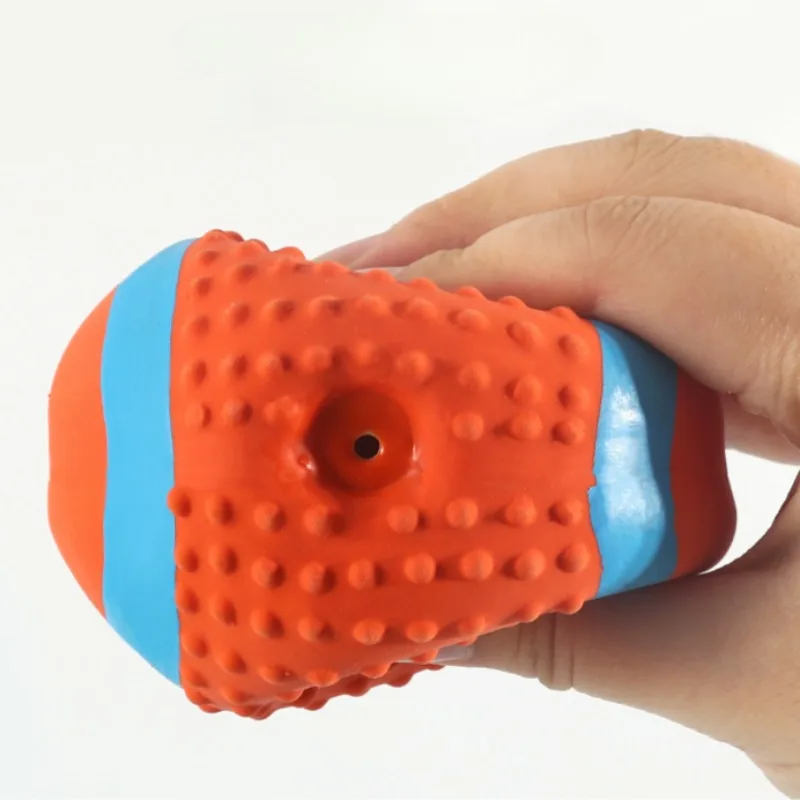 Bola de látex para saltar, juguetes para perros, juguete para moler dientes resistente al masticable, suministros interactivos para juegos de interior para cachorros, productos de entrenamiento para lanzar mascotas - imagen 5