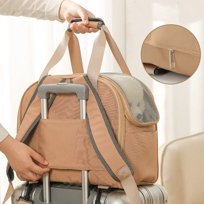 Mochila grande para gatos, mochila transportadora expandible para mascotas para perros pequeños, bolsa multifuncional de cara suave para mascotas, transportador plegable para mascotas - imagen 5