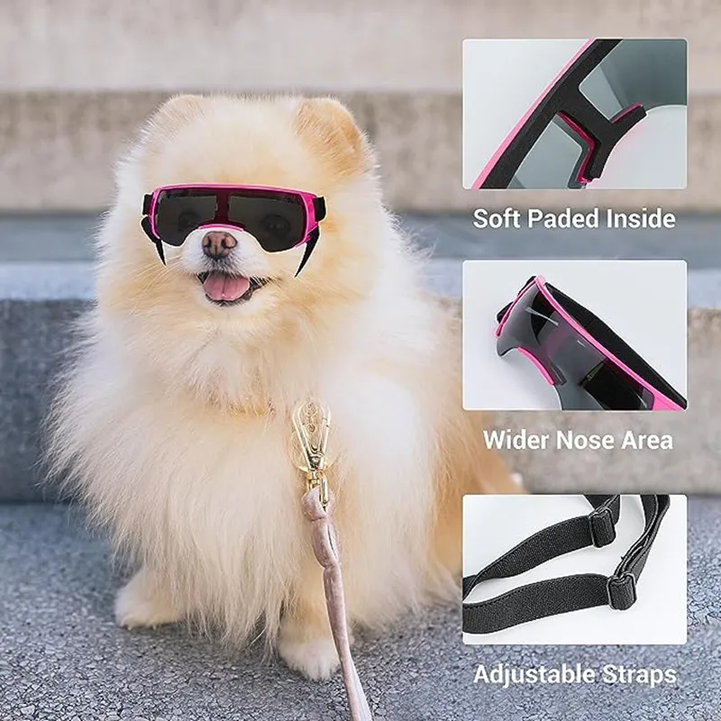Gafas de sol anti-UV para mascotas, lentes a prueba de viento y lluvia para viajes al aire libre, suministros para mascotas, nuevo diseño - imagen 4