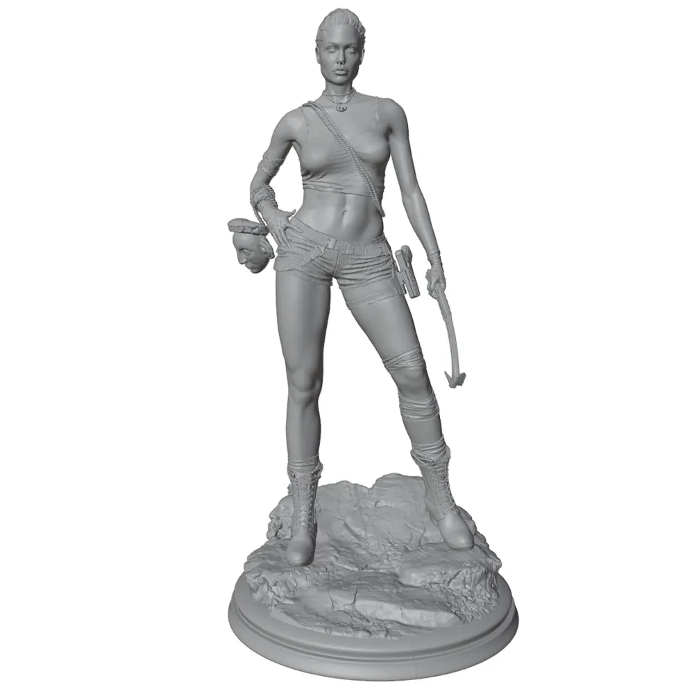 Figura mujer resina equipo escalada para juegos rol y coleccionismo