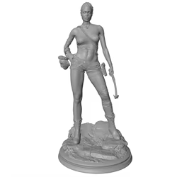 Figura mujer resina equipo escalada para juegos rol y coleccionismo